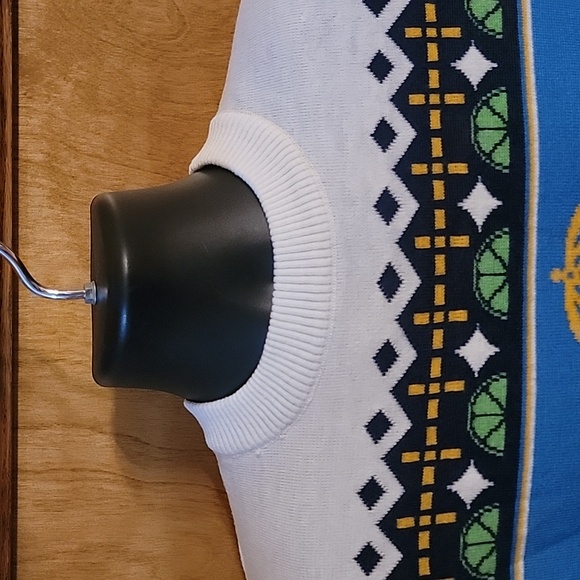 Corona Womens Knitted Sweater Blue White Size Long Sleeve Crew Neck Pullover Lrg - Picture 2 of 6